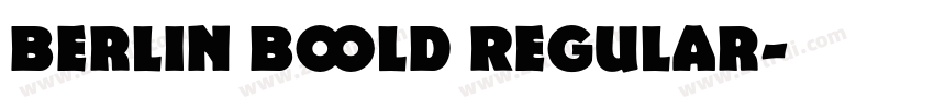 Berlin Bold Regular字体转换